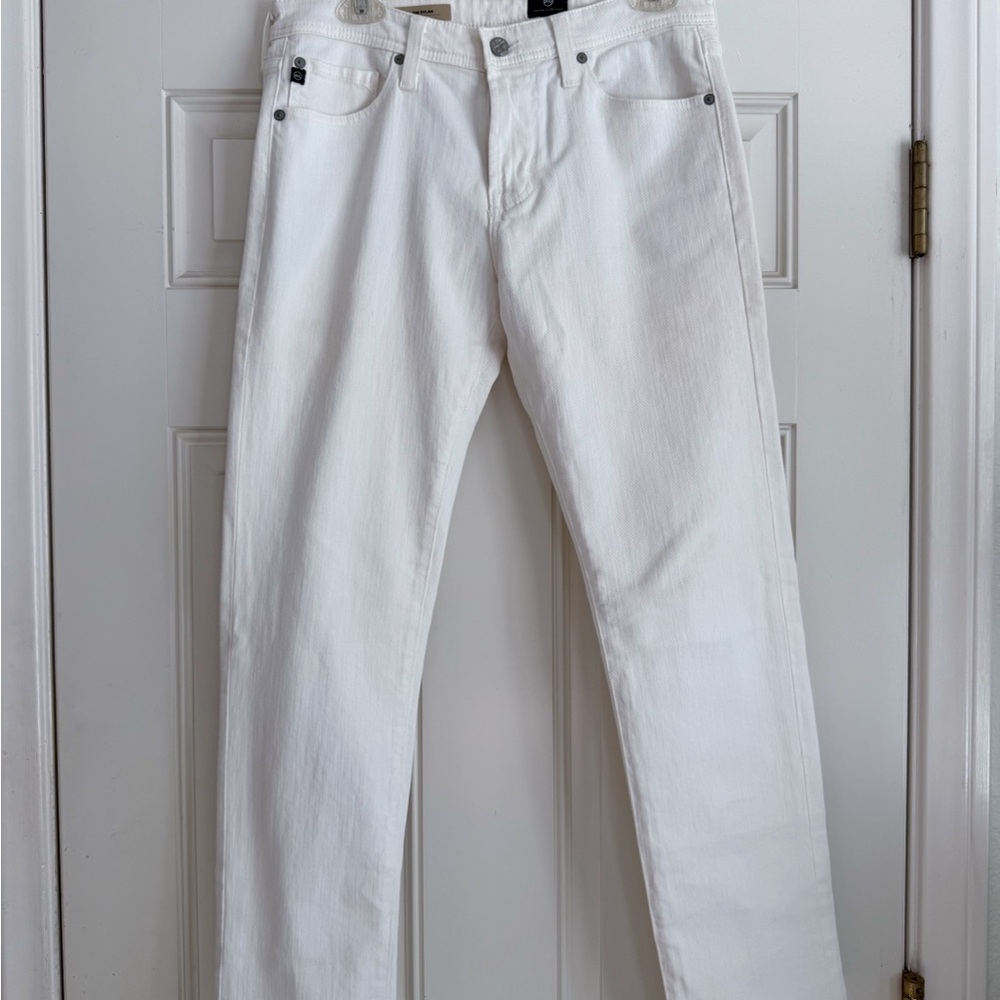 AG Men's slim skinny White Jeans